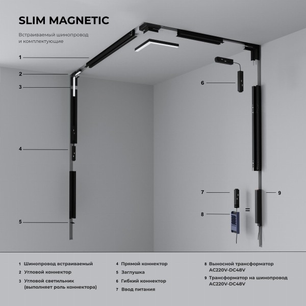 Slim Magnetic L03 Трековый светильник 24W 4200K Link (белый) 85029/01