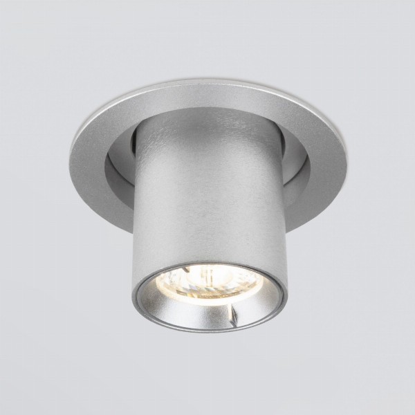 Встраиваемый точечный светодиодный светильник 9917 LED 10W 4200K серебро