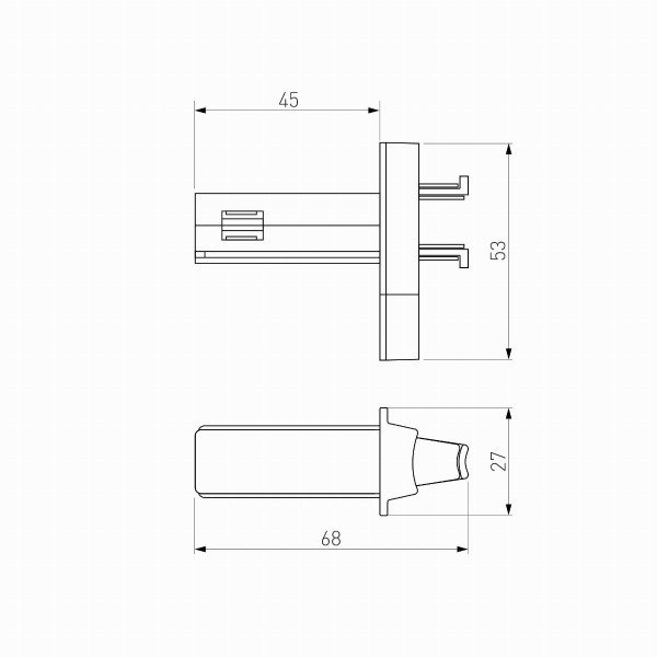 Slim Magnetic Соединитель для круглого шарнирного коннектора (чёрный) 85011/00