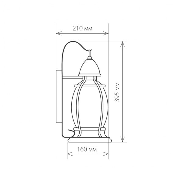 Antares D черное золото уличный настенный светильник GLXT-1474D