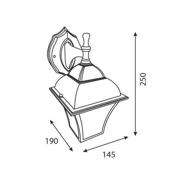 Apus D шоколад уличный настенный светильник GL 1009D