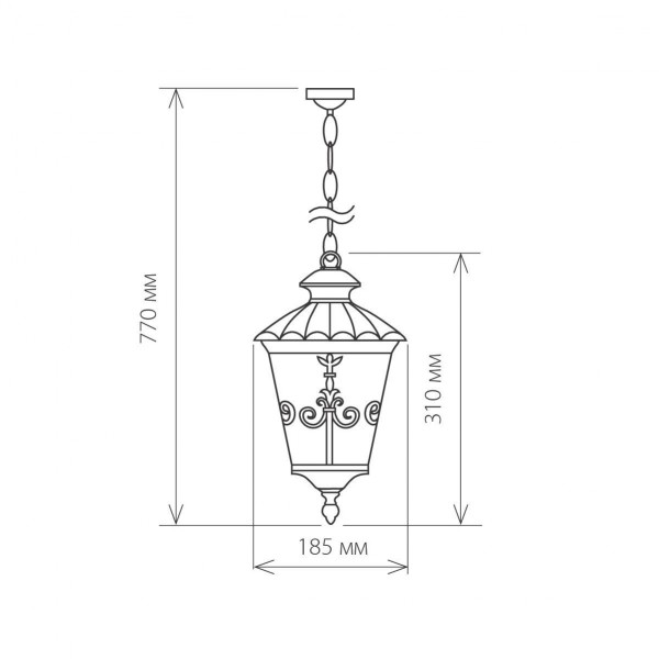 Diadema H черное золото уличный подвесной светильник IP44 GLYF-8046H