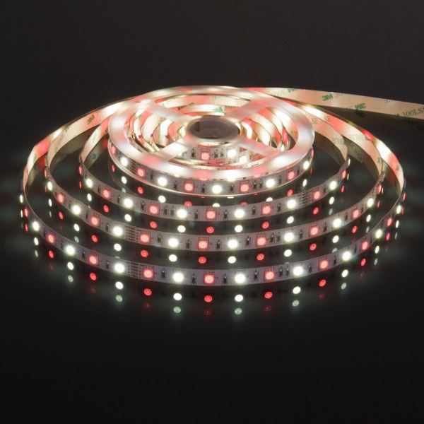 Светодиодная лента Лента светодиодная 24V 14,4W 60Led 5050+5050 IP20 MIX RGB/холодный белый, 5м