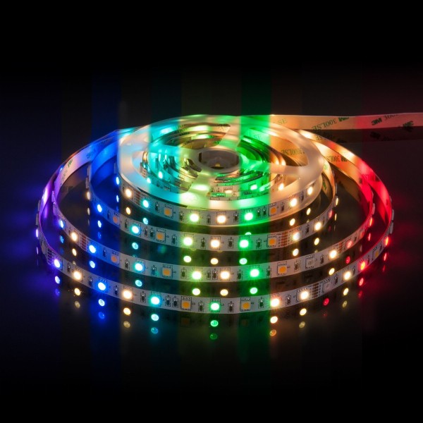 Светодиодная лента Лента светодиодная 24V 14,4W 60Led 5050+5050 IP20 MIX RGB/теплый белый, 5м