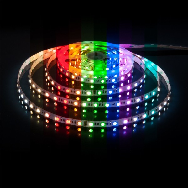 Светодиодная лента Лента светодиодная 24V 24W 60Led 5050 IP20 MIX RGB/дневной белый, 5м